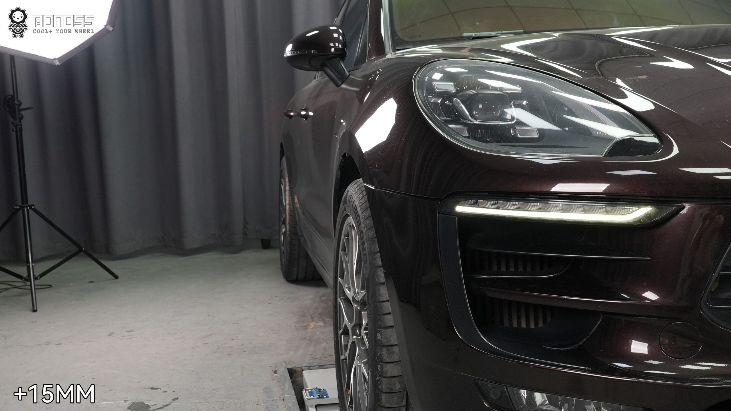 BONOSS Forged Lightweight Plus 2017 Porsche Macan GTS Wheel Spacers Front 15mm Rear 15mm Before and After (4)