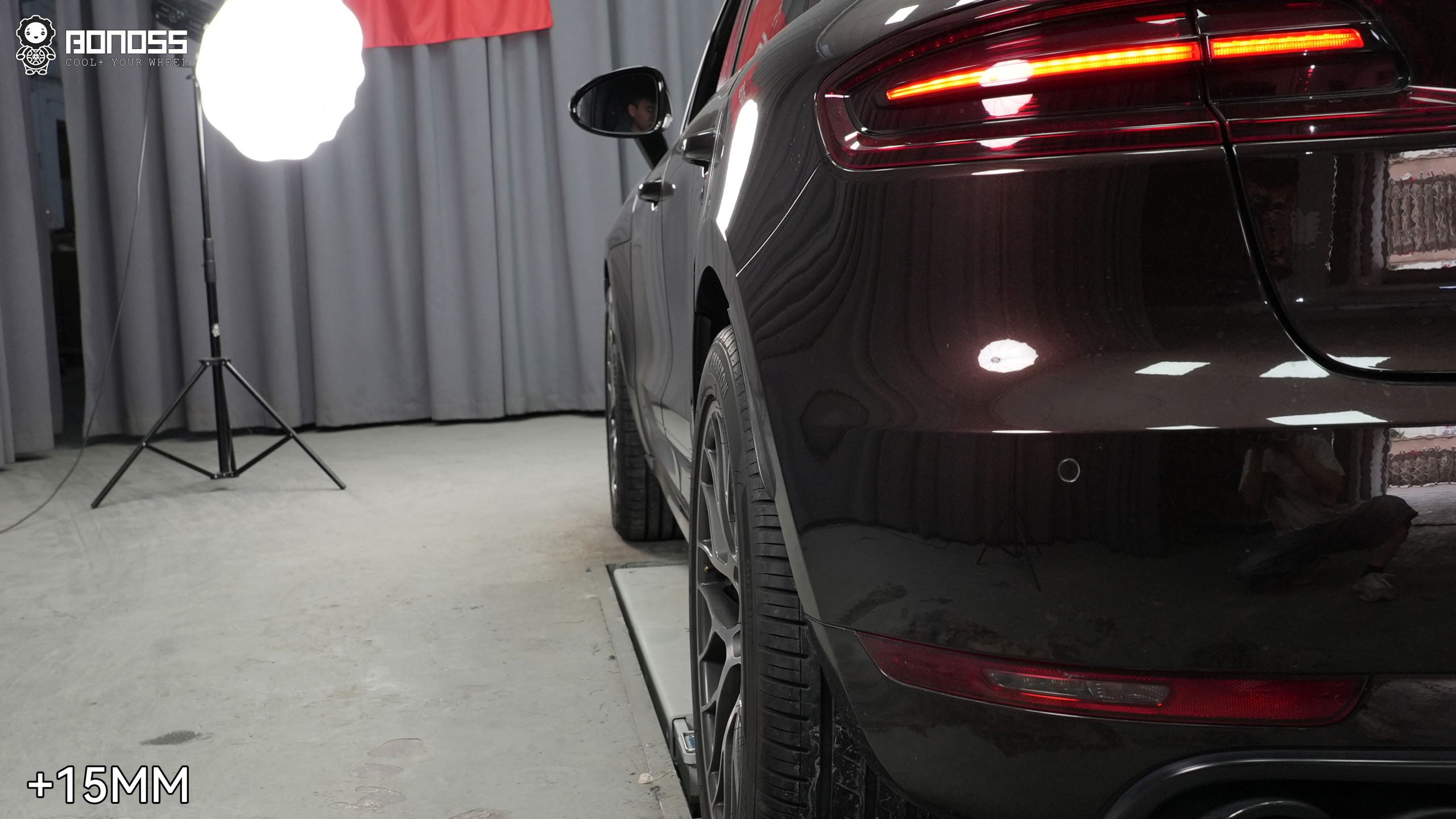 BONOSS Forged Lightweight Plus 2017 Porsche Macan GTS Wheel Spacers Front 15mm Rear 15mm Before and After (5)