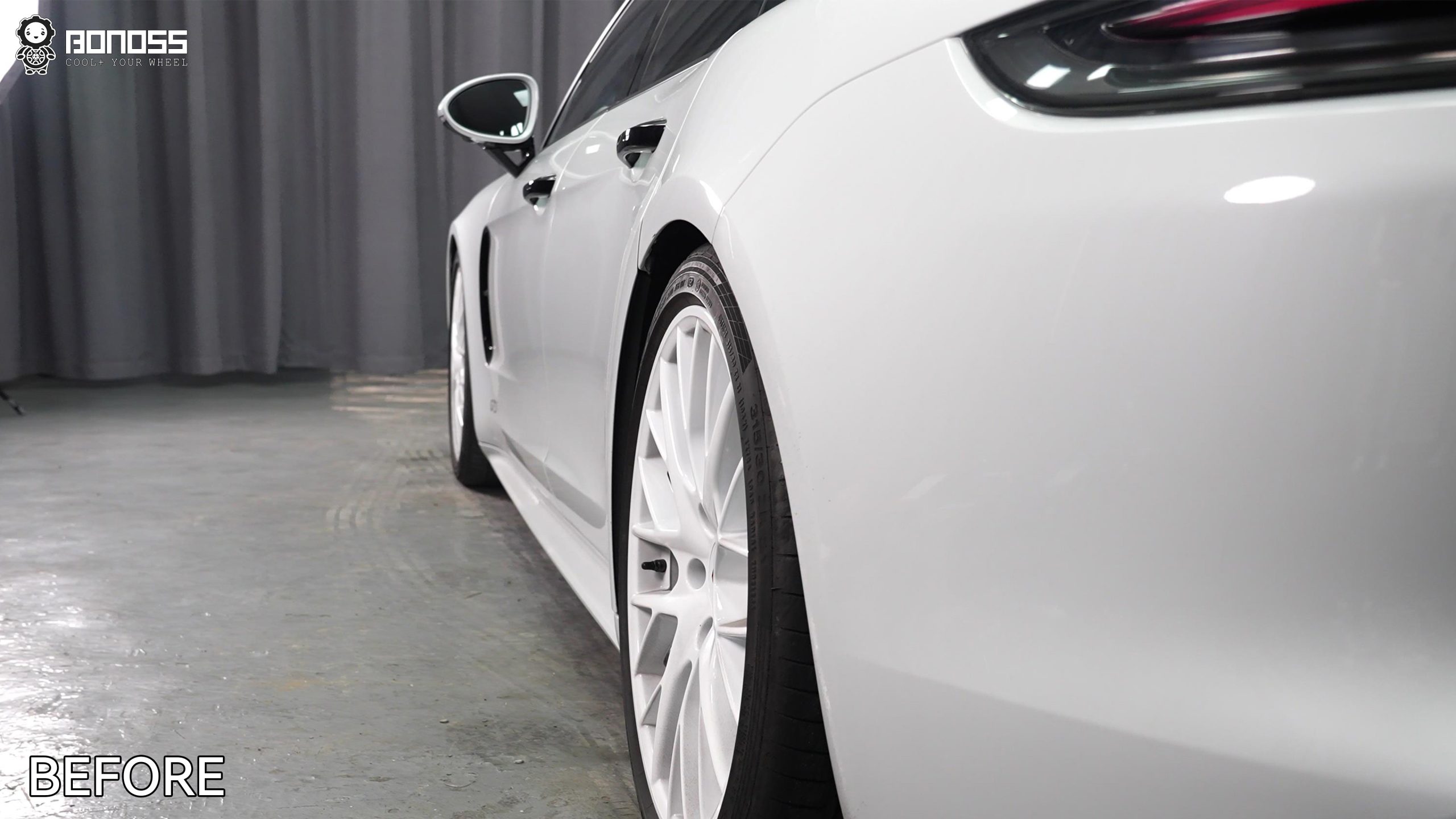 BONOSS Forged Lightweight Plus 2017 Porsche Panamera Wheel Spacers Front 12mm Rear 15mm Before and After (10)