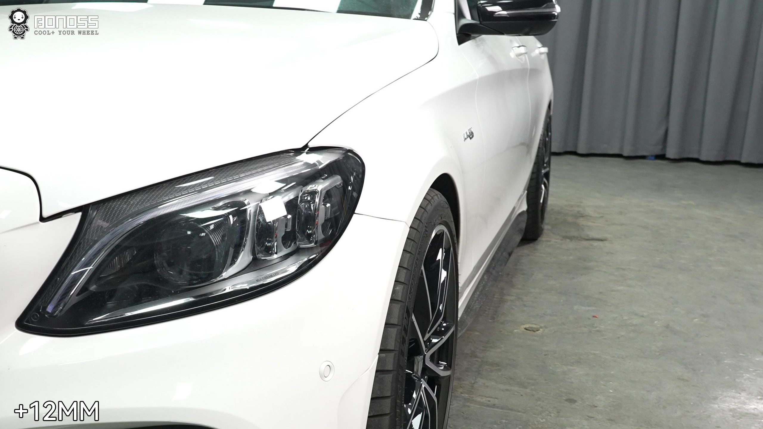 BONOSS Forged Lightweight Plus 2021 Mercedes-Benz C43 Wheel Spacers Front 12mm Rear 20mm Before and After (3)