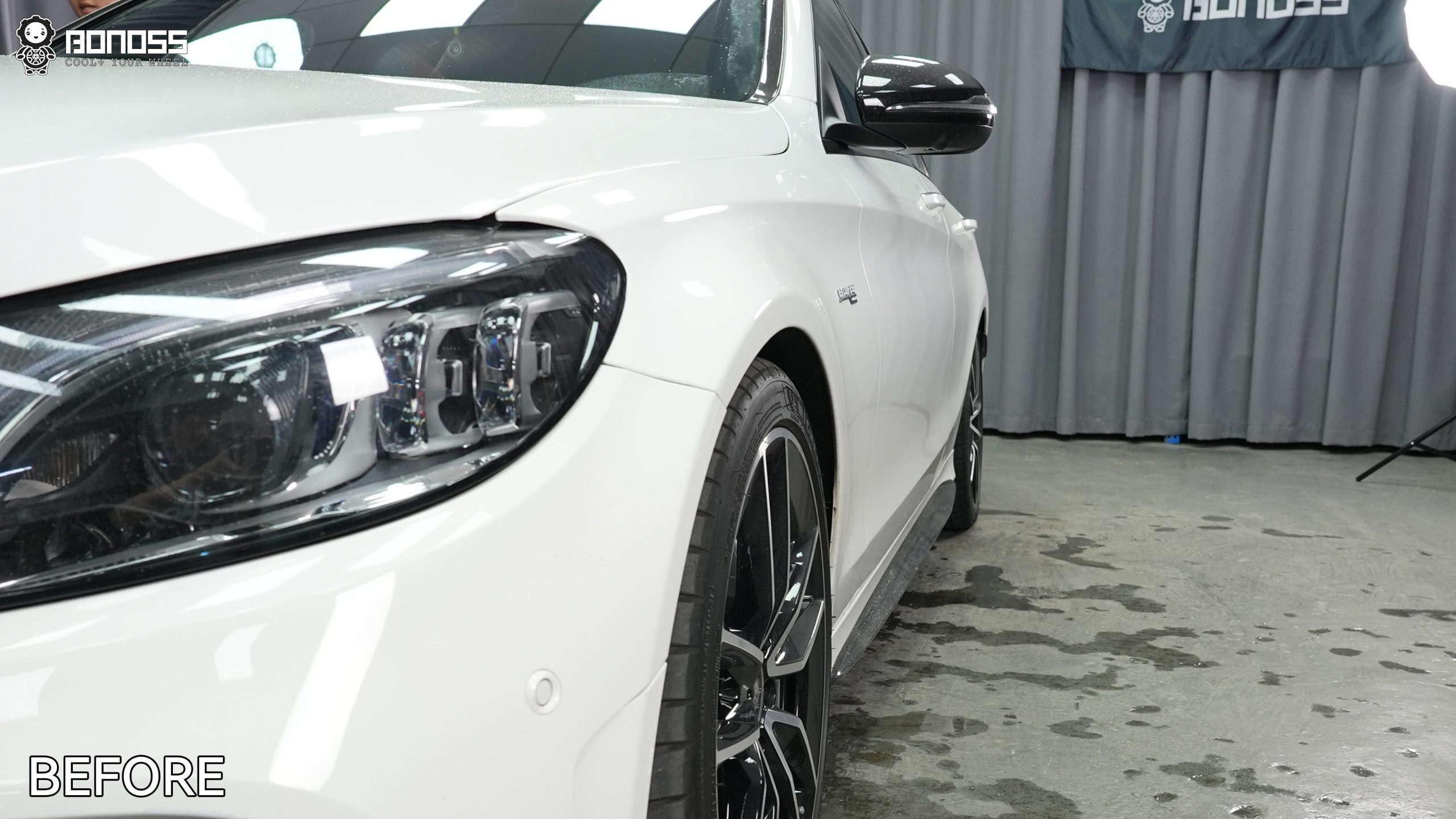 BONOSS Forged Lightweight Plus 2021 Mercedes-Benz C43 Wheel Spacers Front 12mm Rear 20mm Before and After (8)