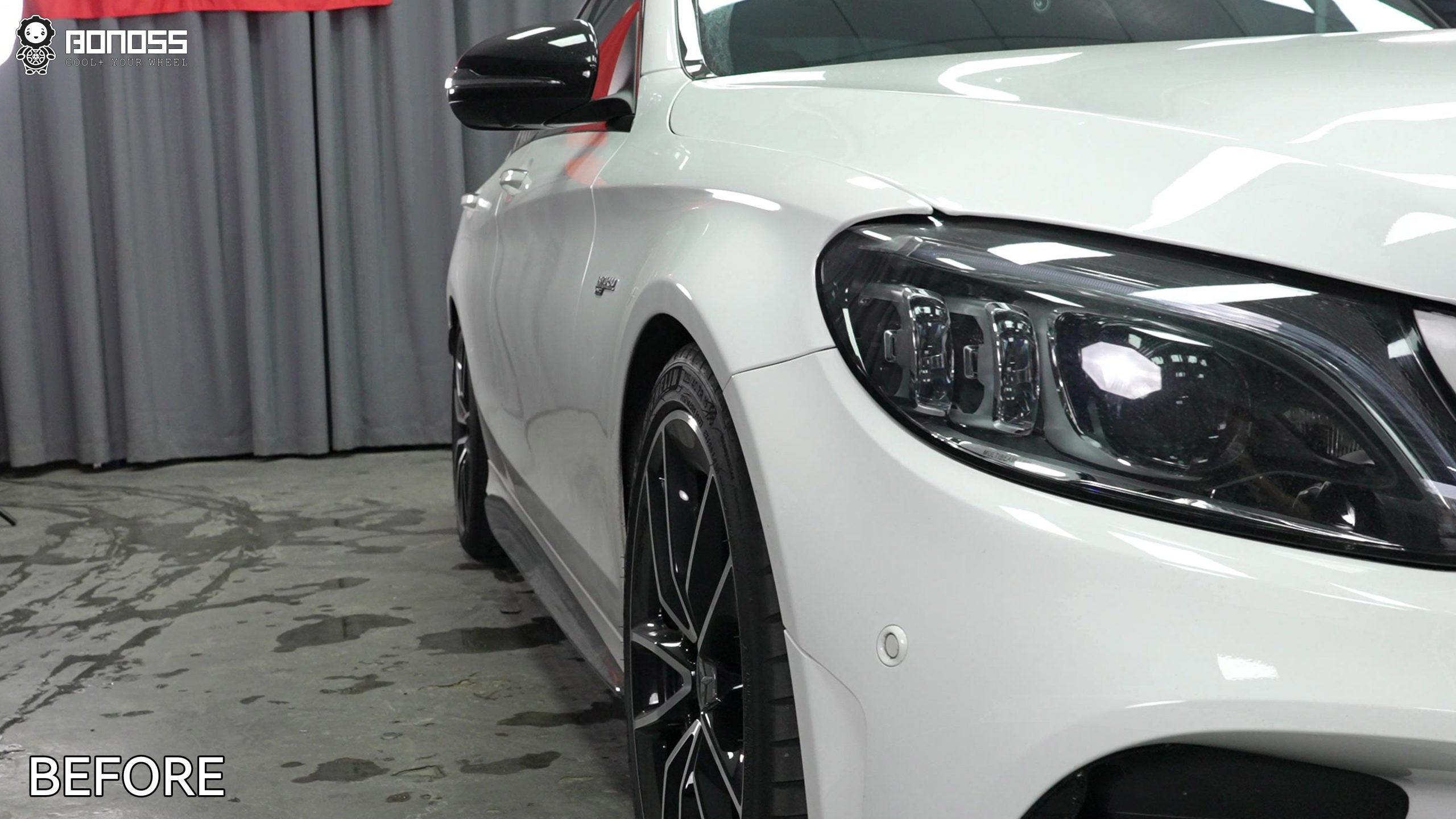 BONOSS Forged Lightweight Plus 2021 Mercedes-Benz C43 Wheel Spacers Front 12mm Rear 20mm Before and After (9)