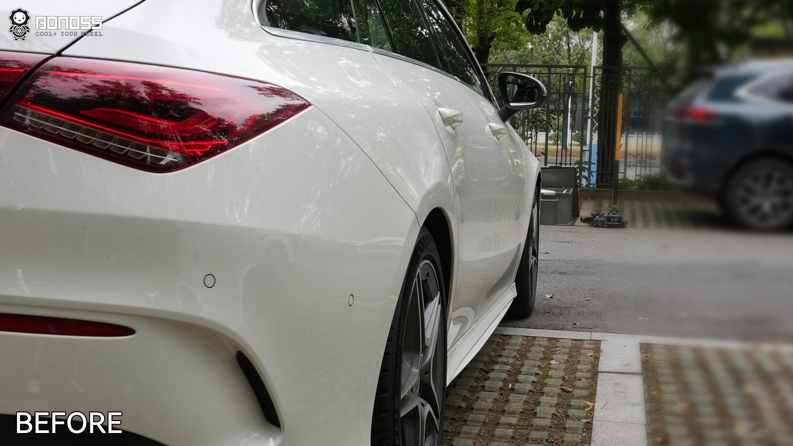 BONOSS Forged Lightweight Plus 2022 Mercedes-Benz CLA-Class Wheel Spacers Front 15mm Rear 15mm Before and After (11)