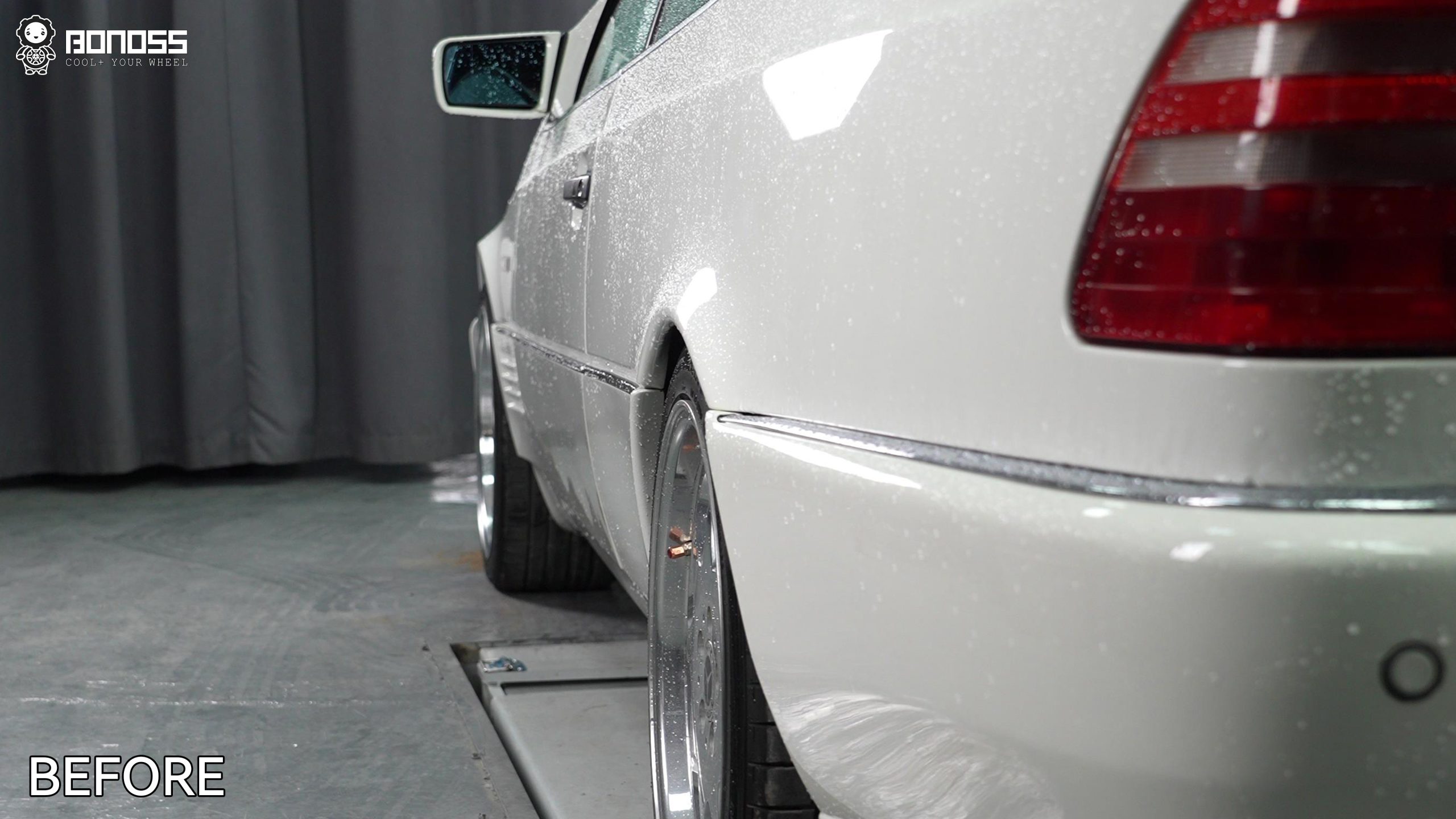 1996-cl500-rear-left-wheel-before-spacers 1996 Mercedes-Benz CL500 rear left wheel before wheel spacer installation