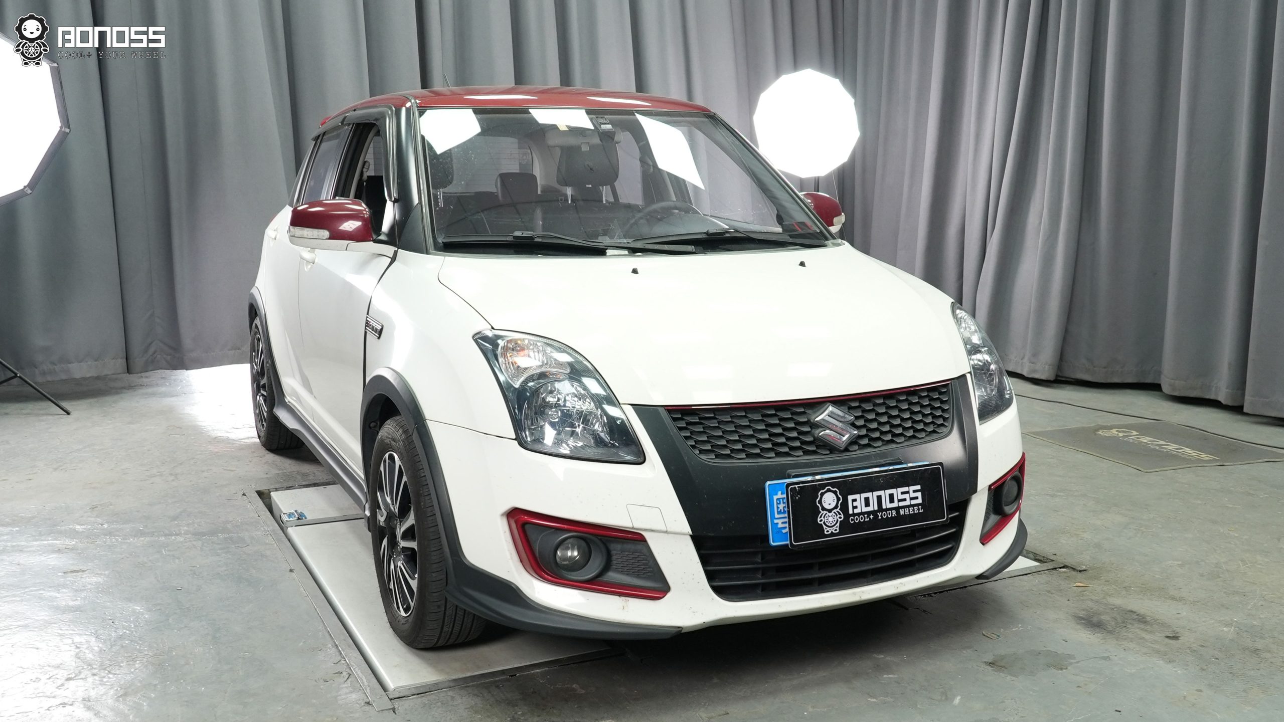2016-suzuki-swift-after-install-left-side 2016 Suzuki Swift after 30mm BONOSS wheel spacers install flush stance