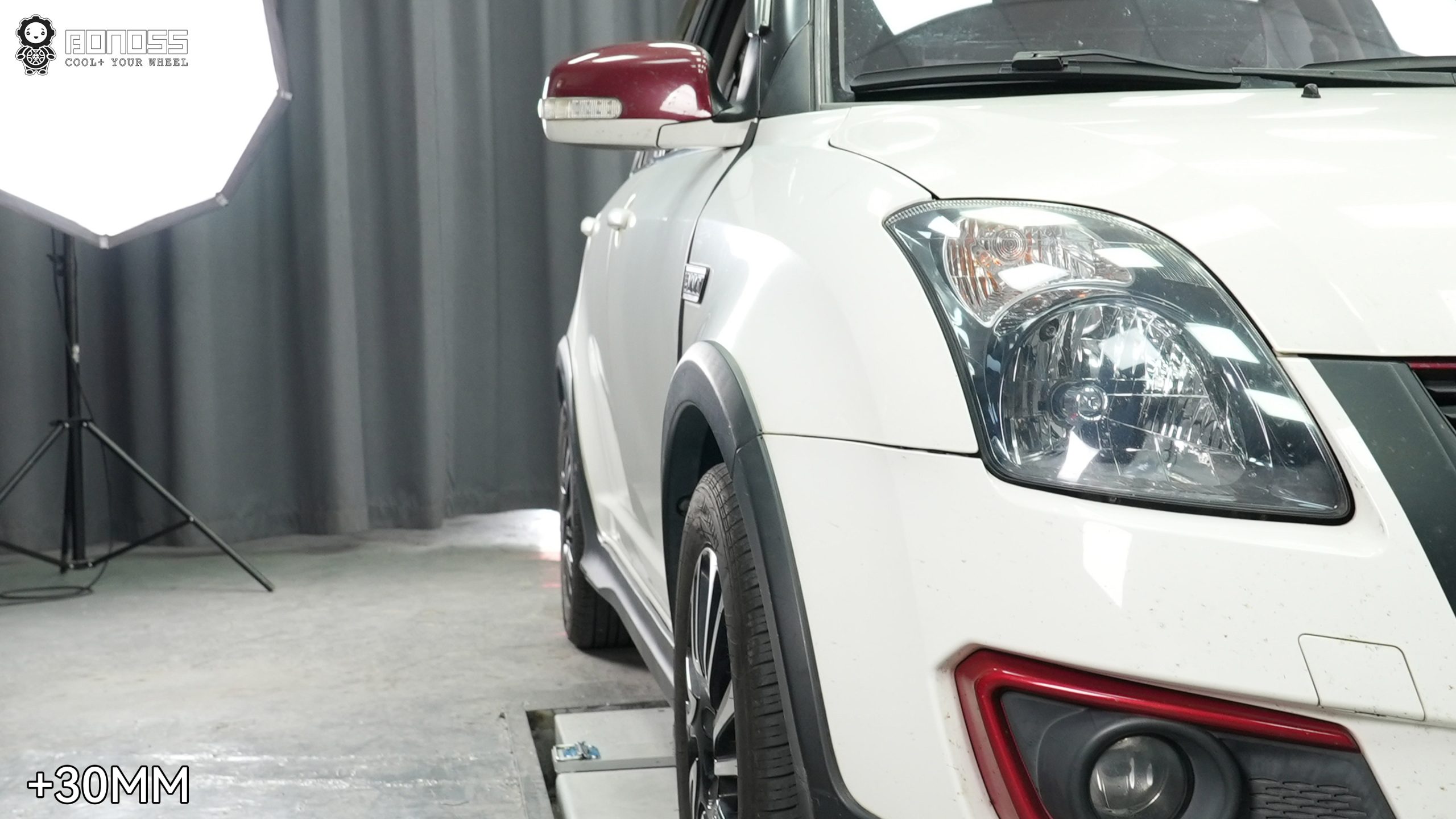 2016-suzuki-swift-left-front-after-30mm-spacers 2016 Suzuki Swift left front wheel after 30mm wheel spacers