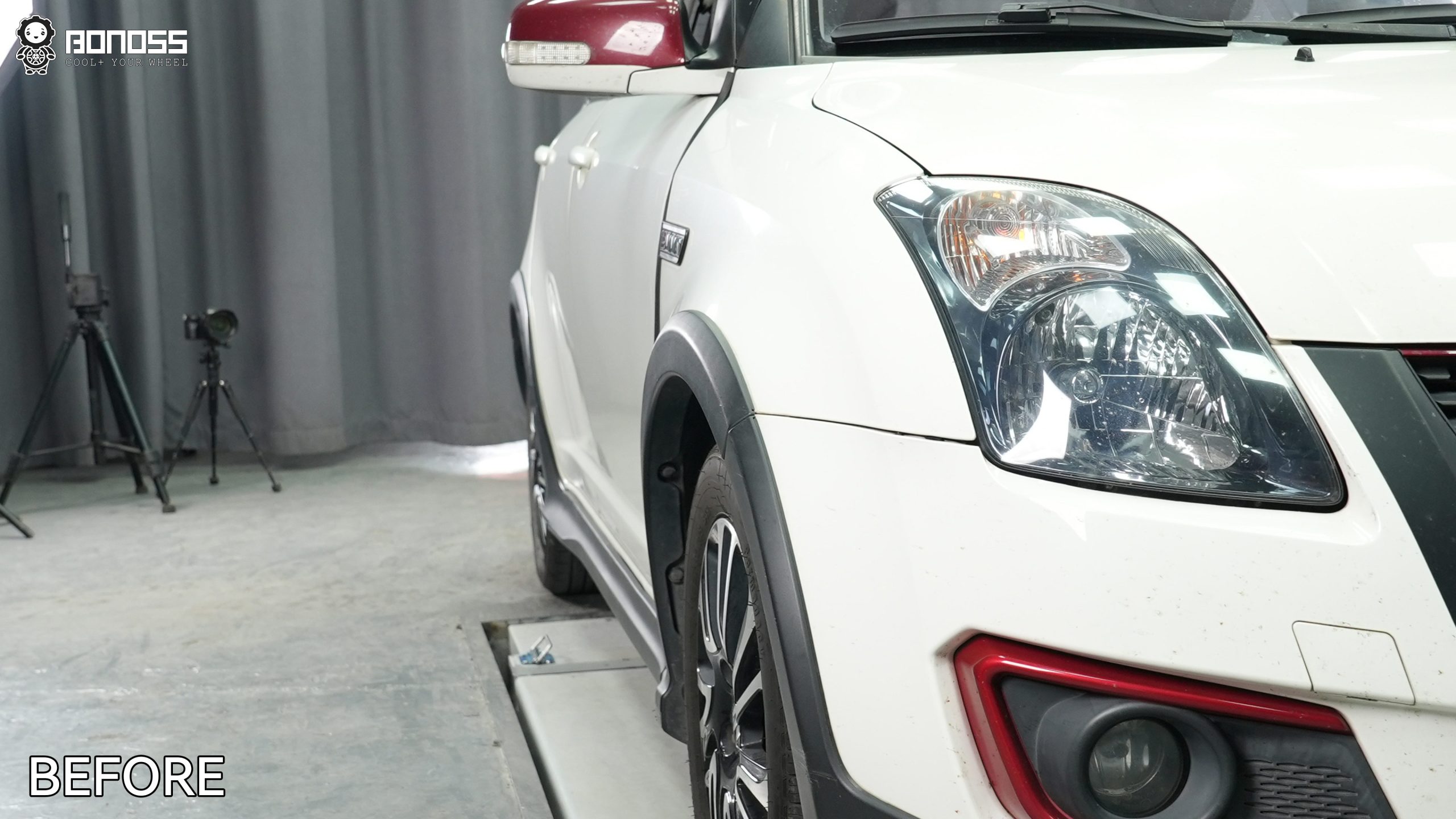 2016-suzuki-swift-left-front-before-spacers 2016 Suzuki Swift left front wheel before wheel spacers