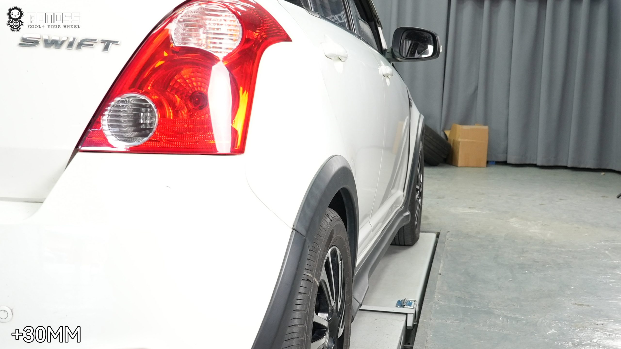 2016-suzuki-swift-right-rear-after-30mm-spacers 2016 Suzuki Swift right rear wheel after 30mm wheel spacers