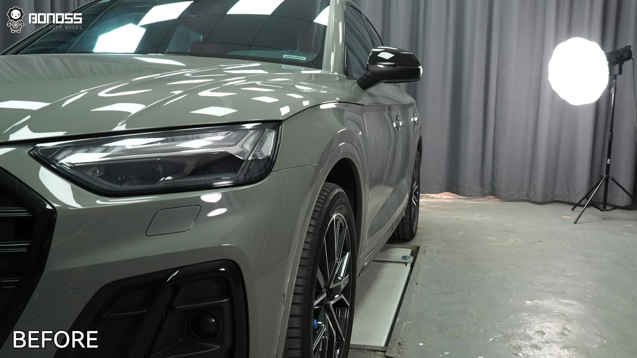 audi-sq5-front-right-wheel-spacers-before 2021 Audi SQ5 front right wheel before 12mm spacer