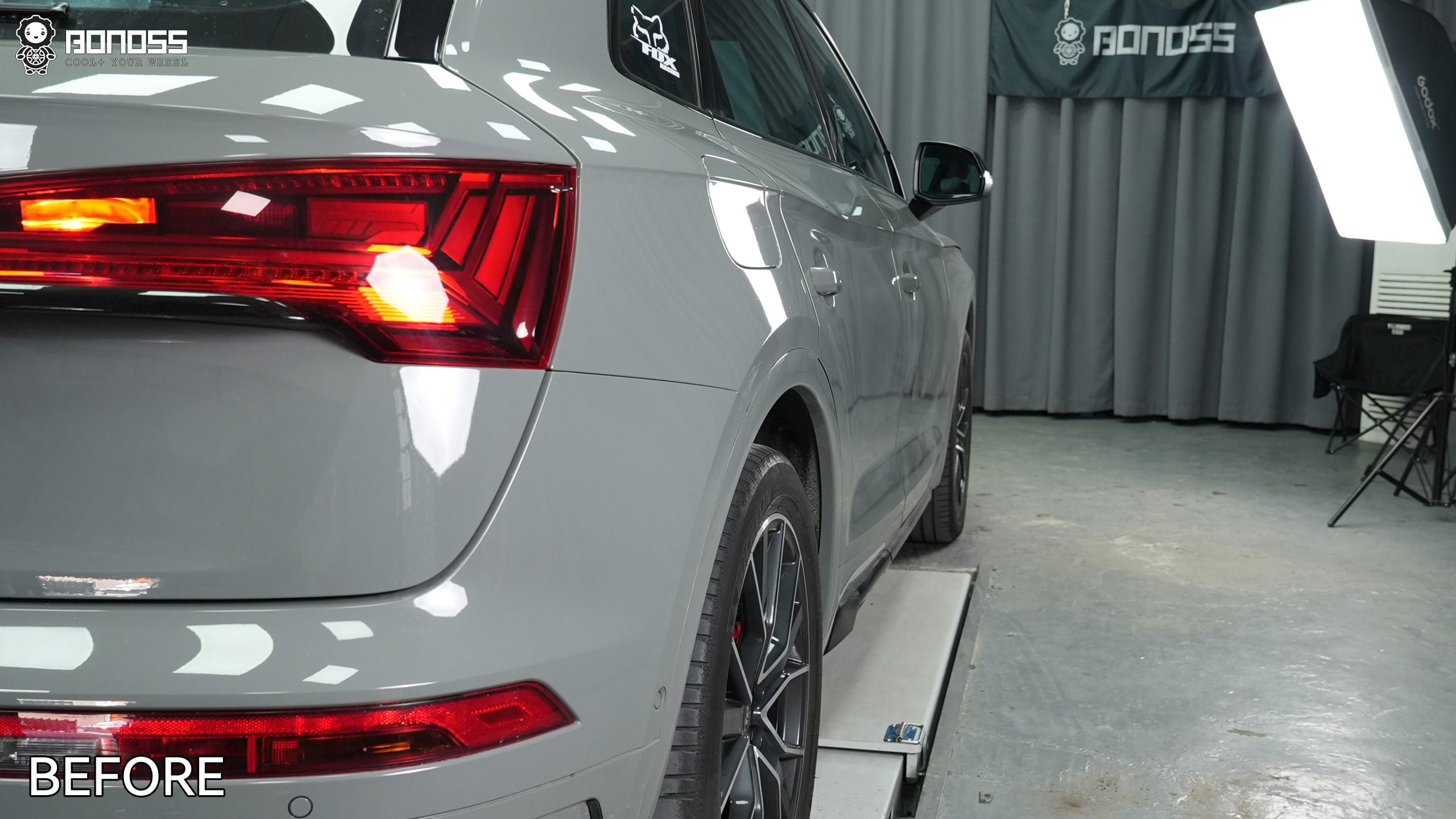 audi-sq5-rear-right-wheel-spacers-before 2021 Audi SQ5 rear right wheel before 20mm spacer