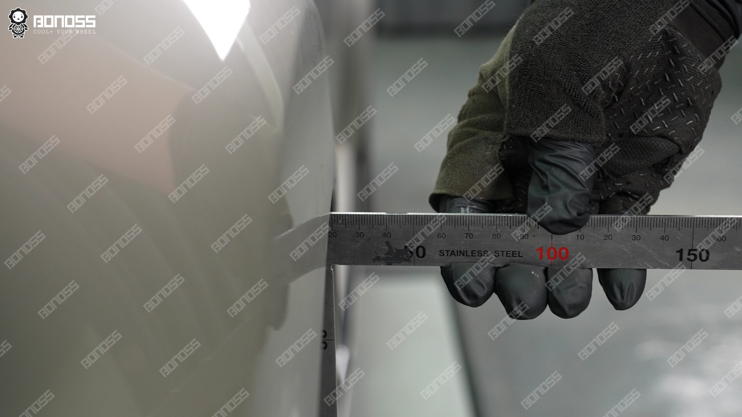 beetle-front-right-flush-measurement Measuring front-right wheel gap for 12mm spacer fitment