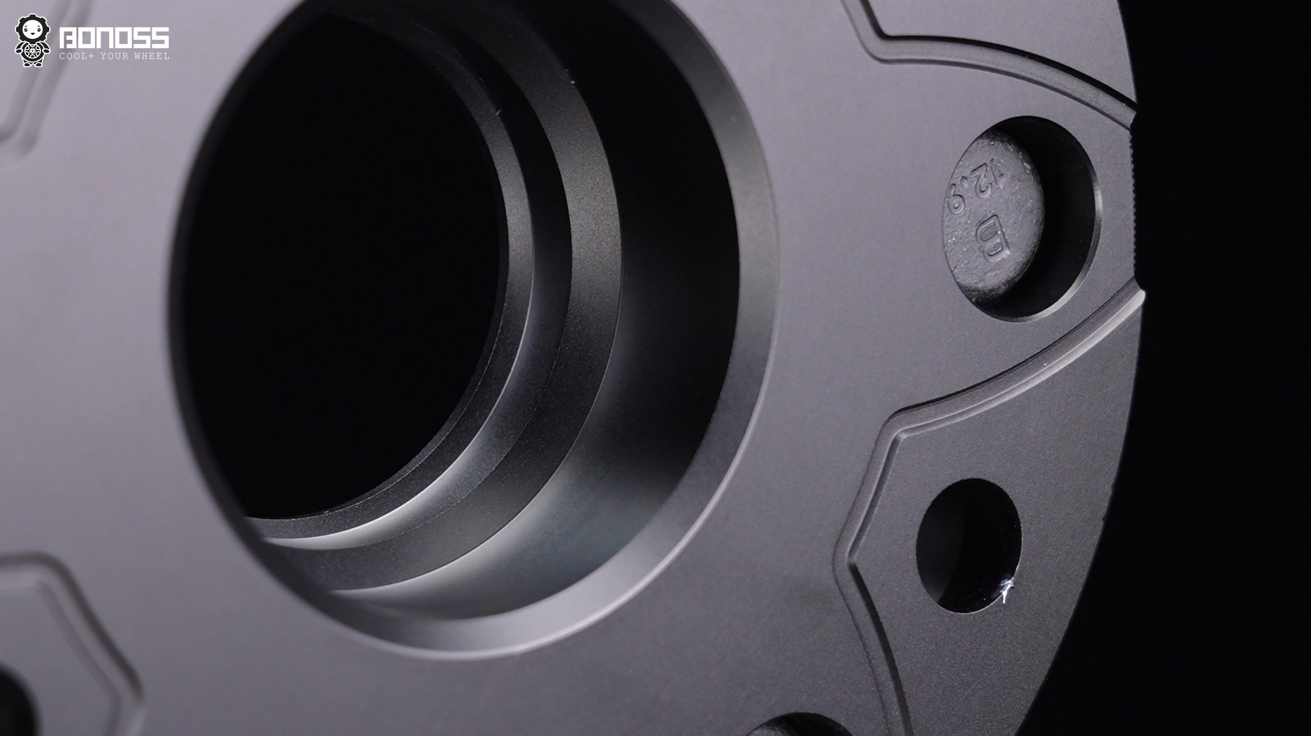 bonoss-active-cooling-hub-centric-spacer-closeup BONOSS forged active cooling wheel spacers hub-centric design close-up