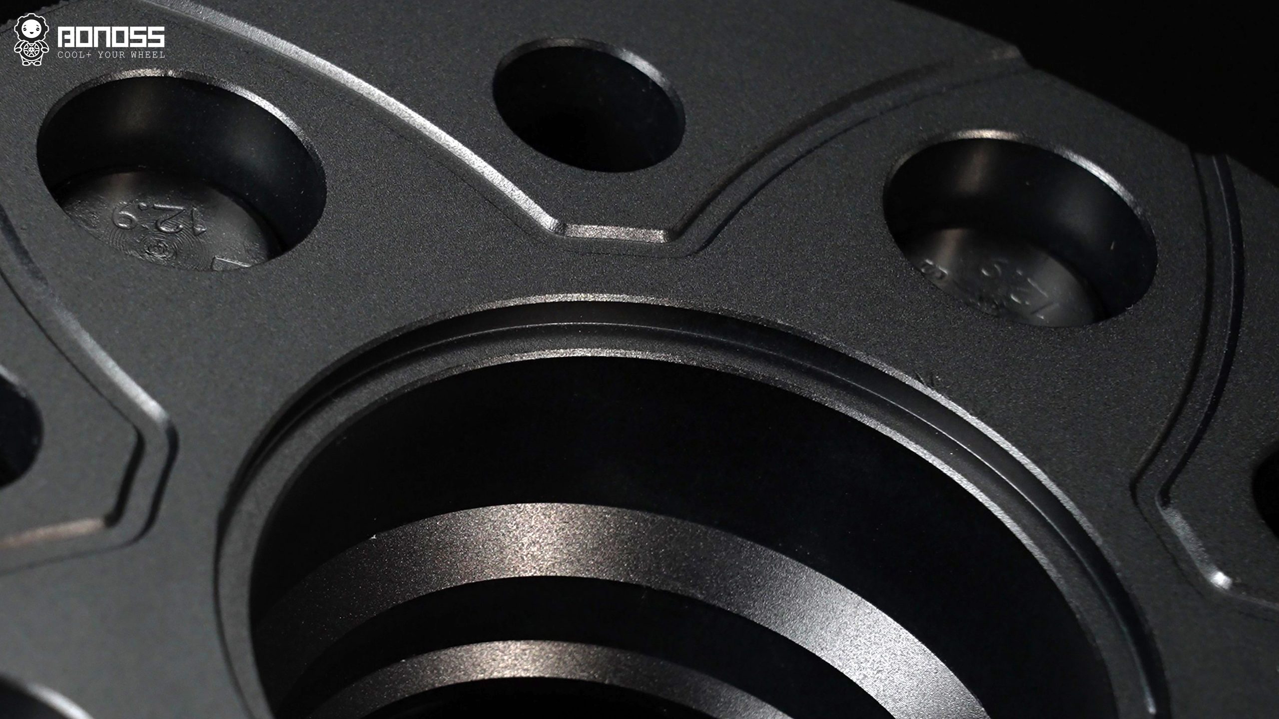 bonoss-spacer-active-cooling-hub-centric-detail BONOSS active cooling grooves and multi-stage hub-centric design detail