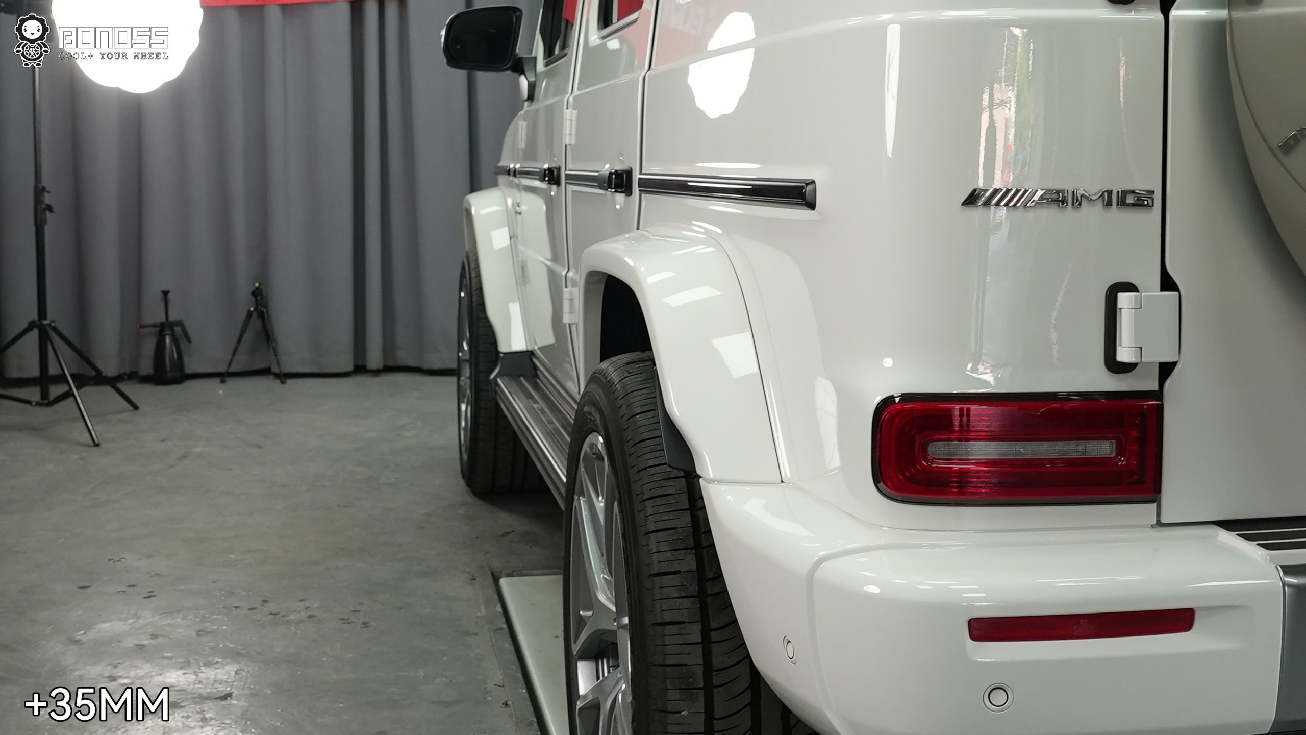g63-w465-left-rear-wheel-after-spacer 2026 Mercedes G-Class left rear wheel after 35mm BONOSS spacer