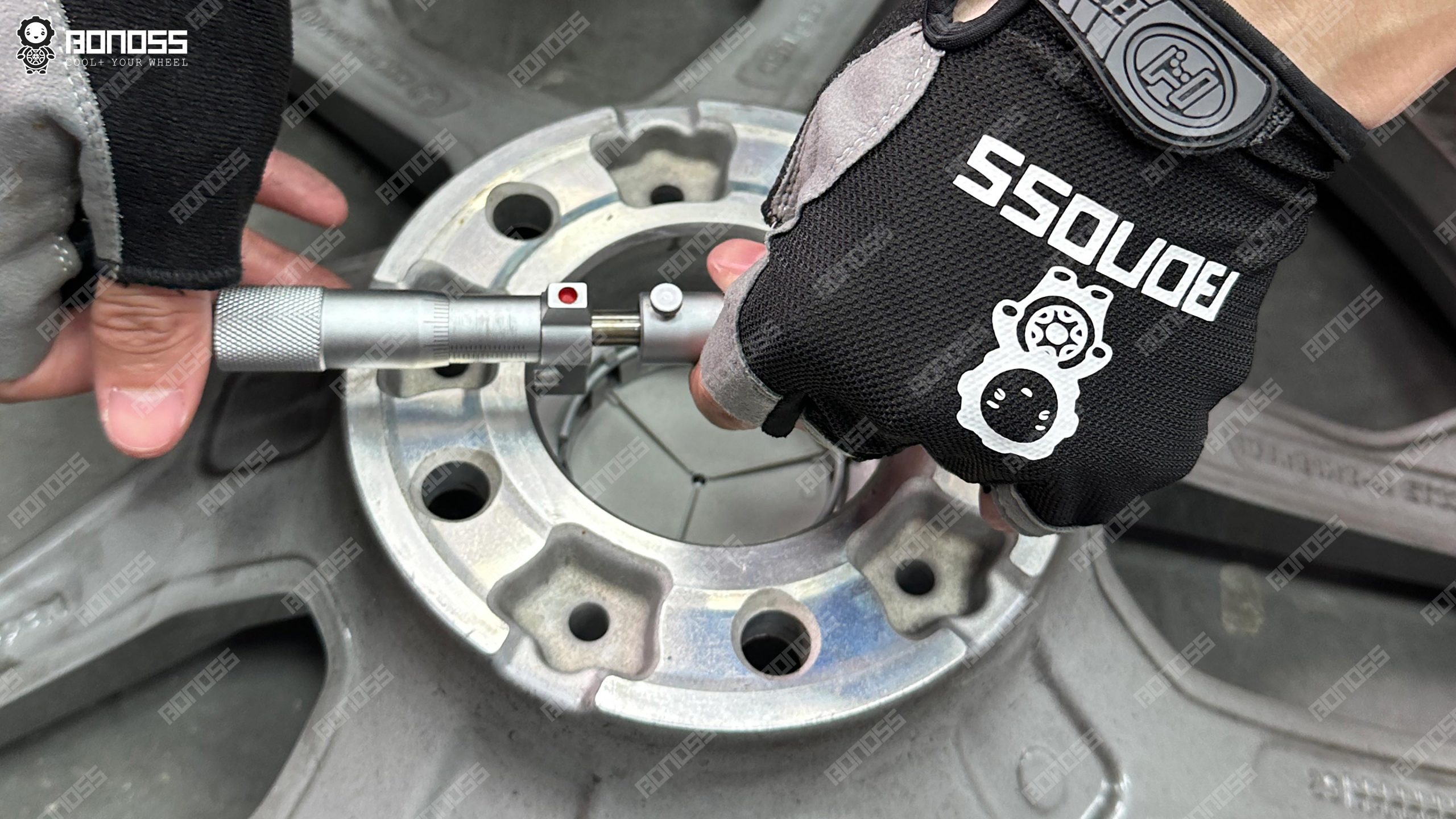 measuring-wheel-center-bore-g63 Measuring wheel center bore diameter for G63 hub-centric spacer fitment