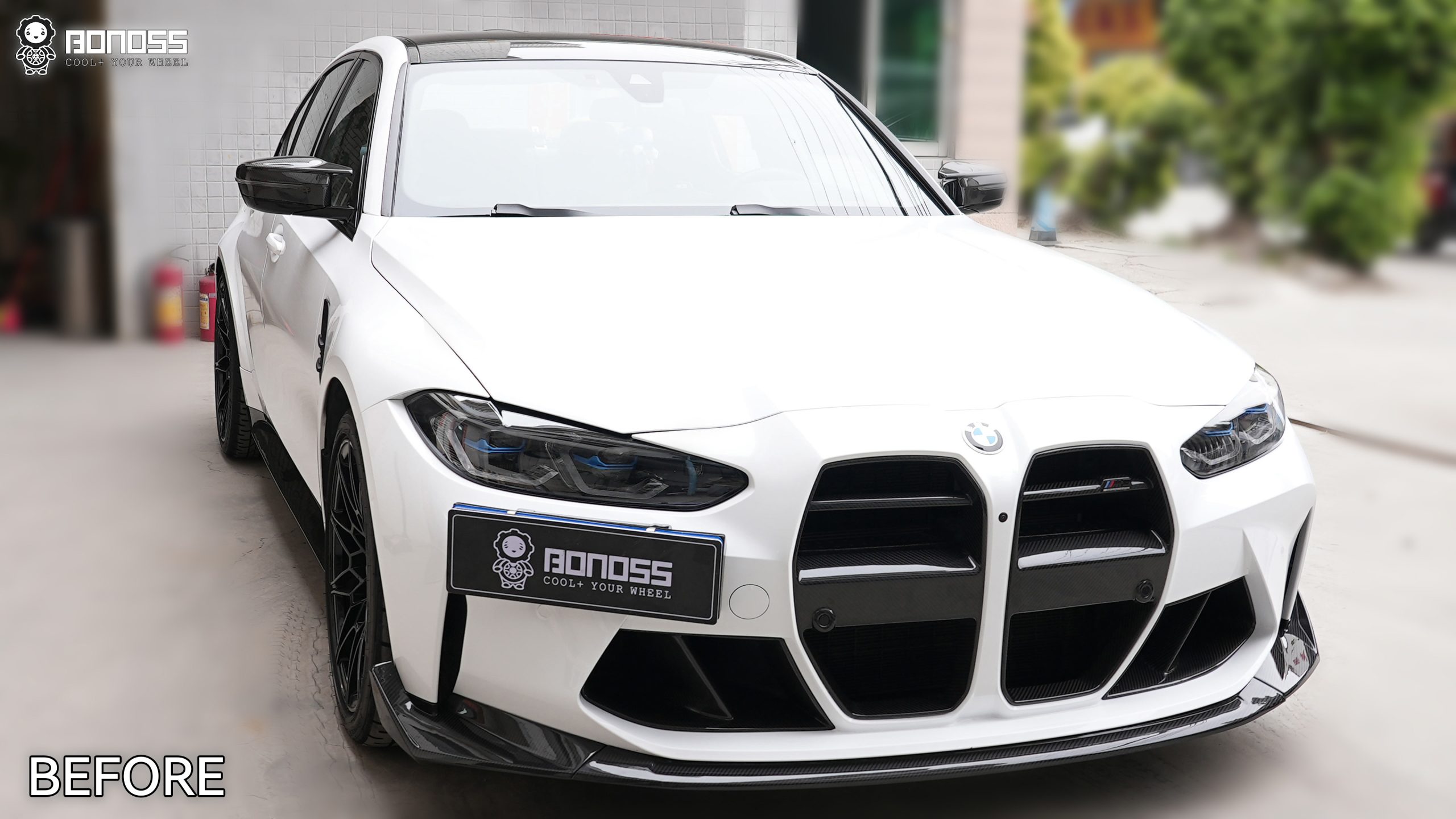2021 BMW M3 G80 with body kit before wheel spacer installation 2021 BMW M3 G80 with body kit before wheel spacer install, showing tucked wheels