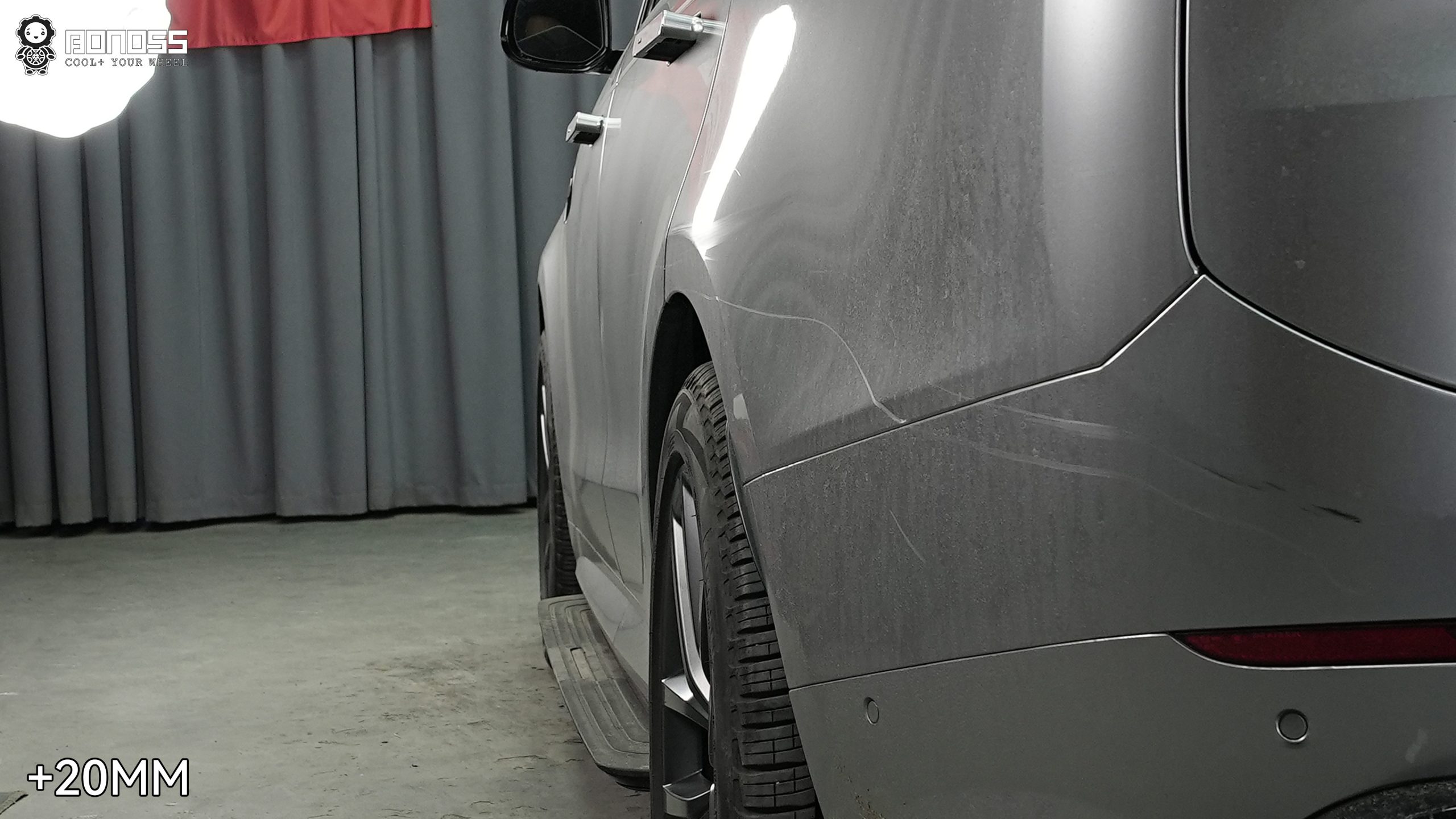2026-range-rover-sport-left-rear-after-spacers 2026 Range Rover Sport left rear wheel after 20mm BONOSS wheel spacers, flush fitment