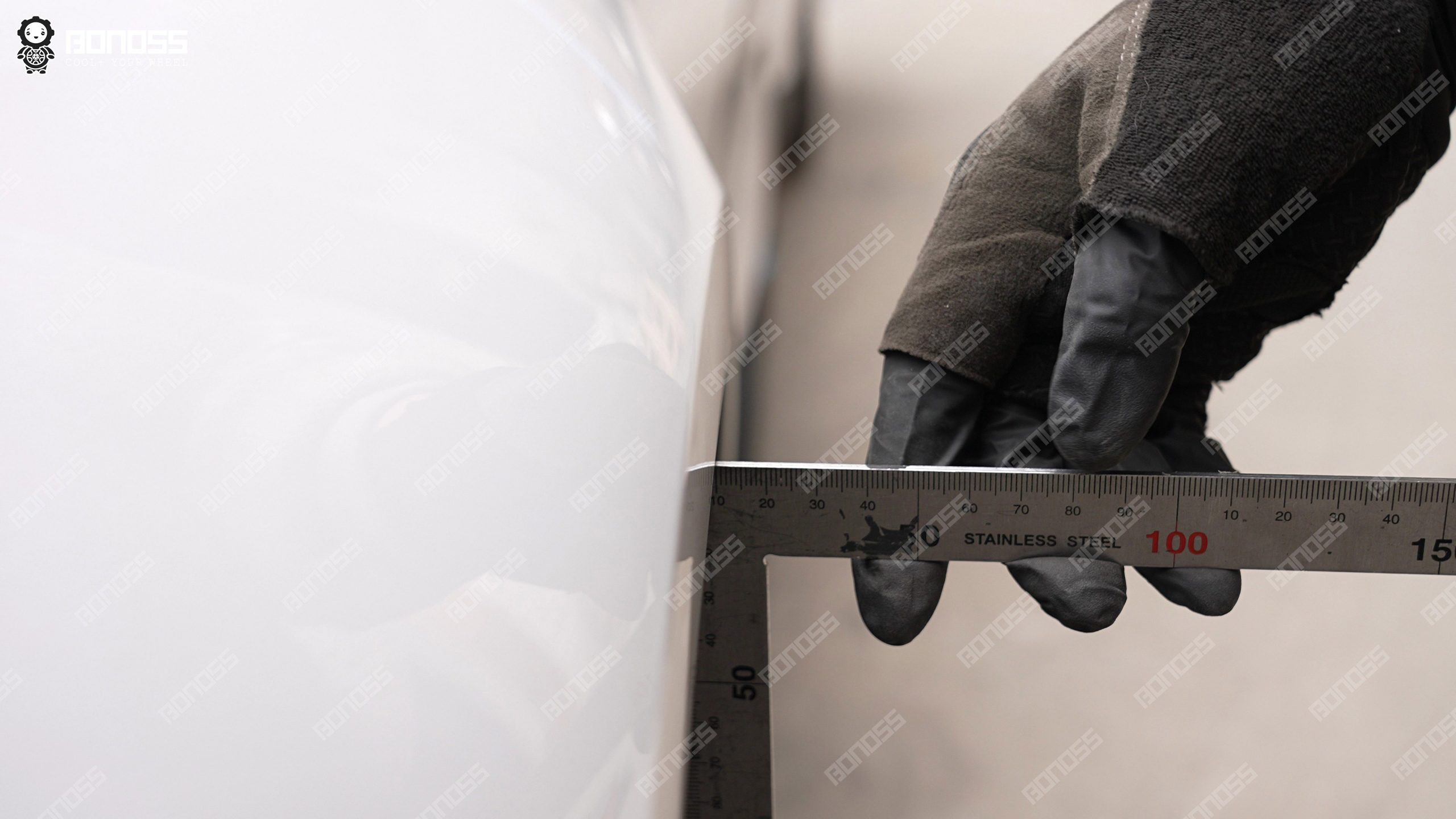 Measuring rear-right wheel flush gap with a high-accuracy ruler to size G80 M3 wheel spacers Measuring rear-right wheel flush gap with a high-accuracy ruler to size G80 M3 wheel spacers