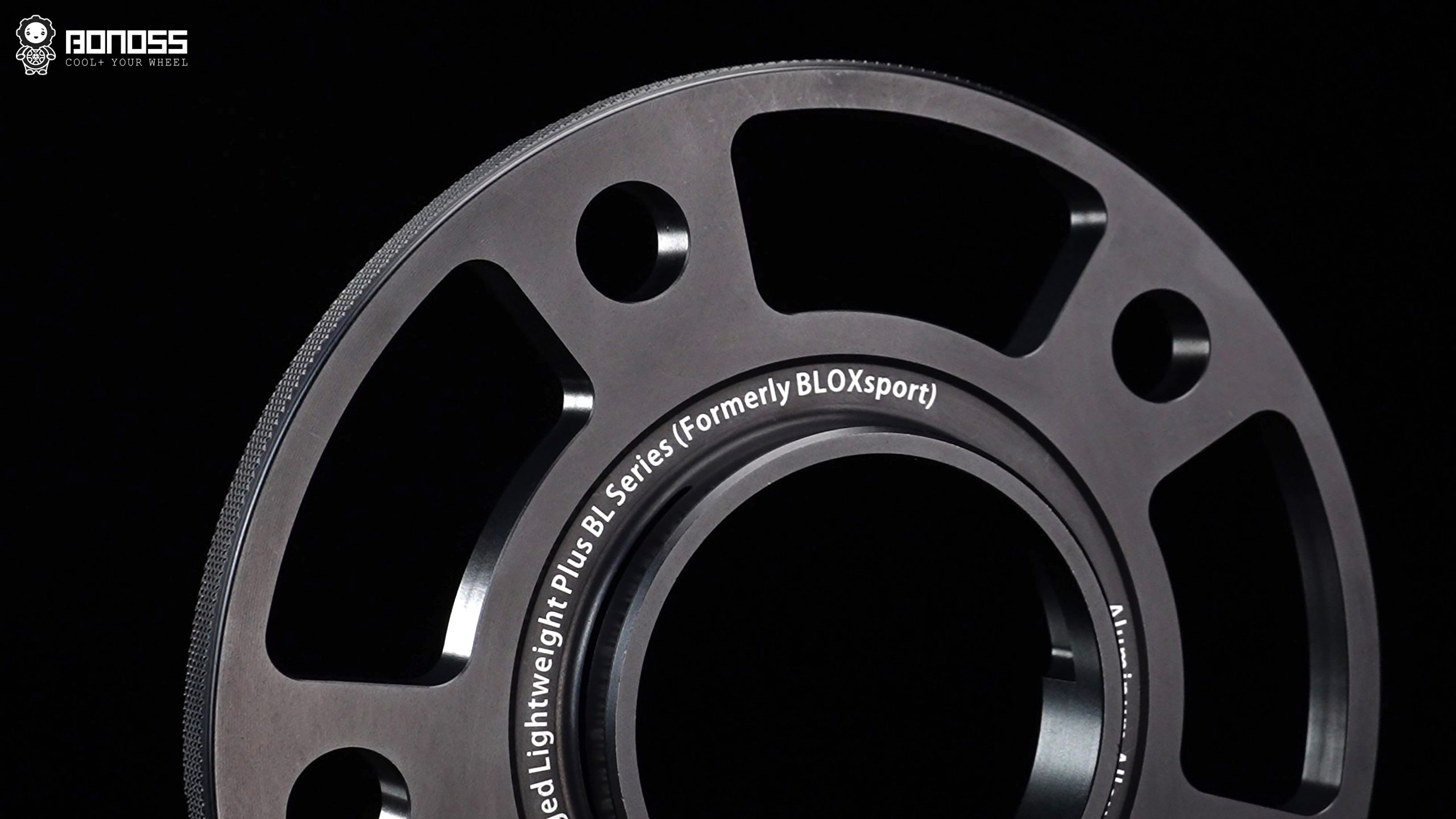bonoss-forged-lightweight-plus-wheel-spacer-closeup BONOSS forged lightweight plus wheel spacers machined cutouts close-up for BMW E65