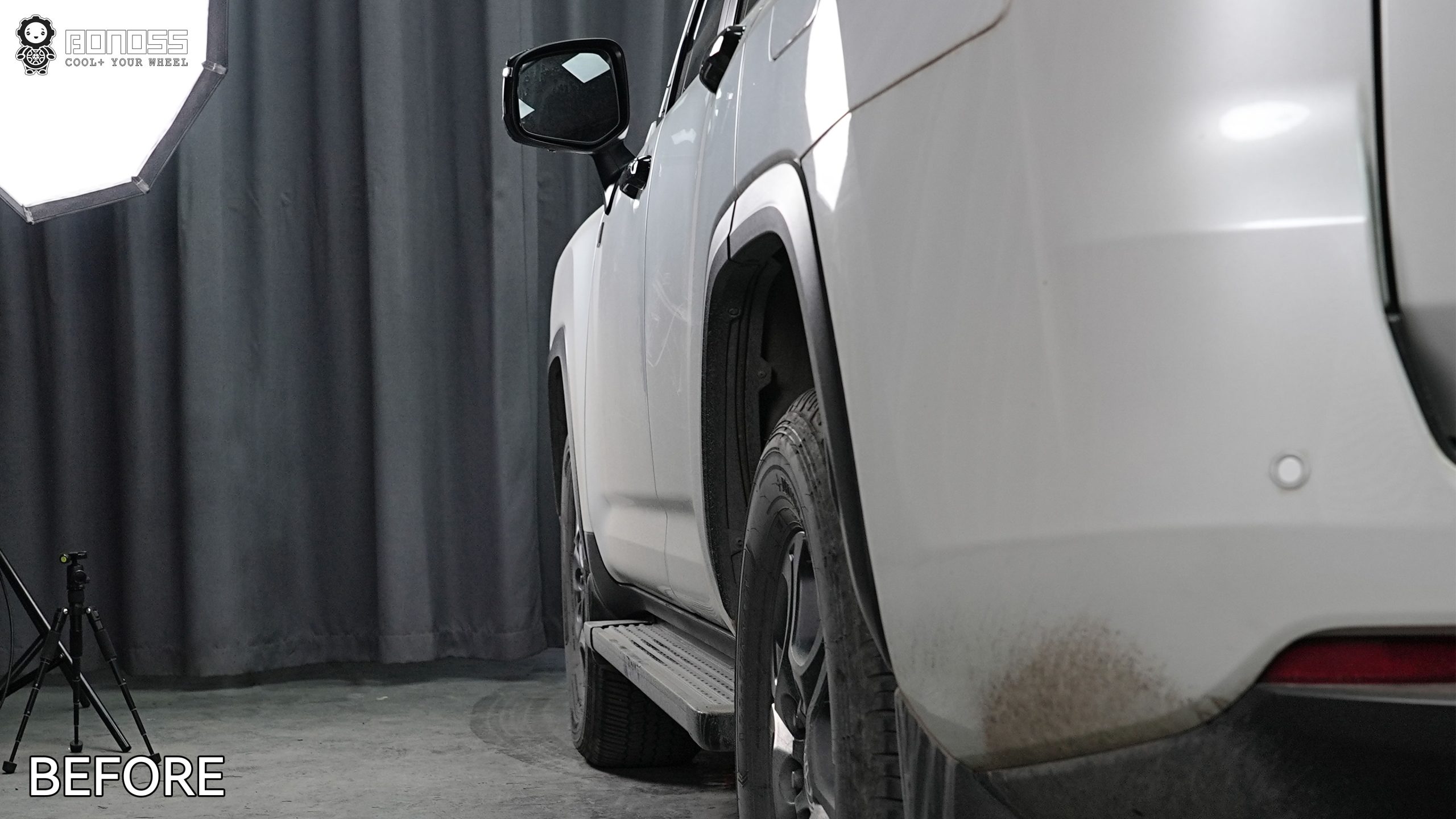 lc300-left-rear-wheel-before-30mm-spacers Left rear wheel before 30mm spacers on a 2022 Toyota Land Cruiser 300