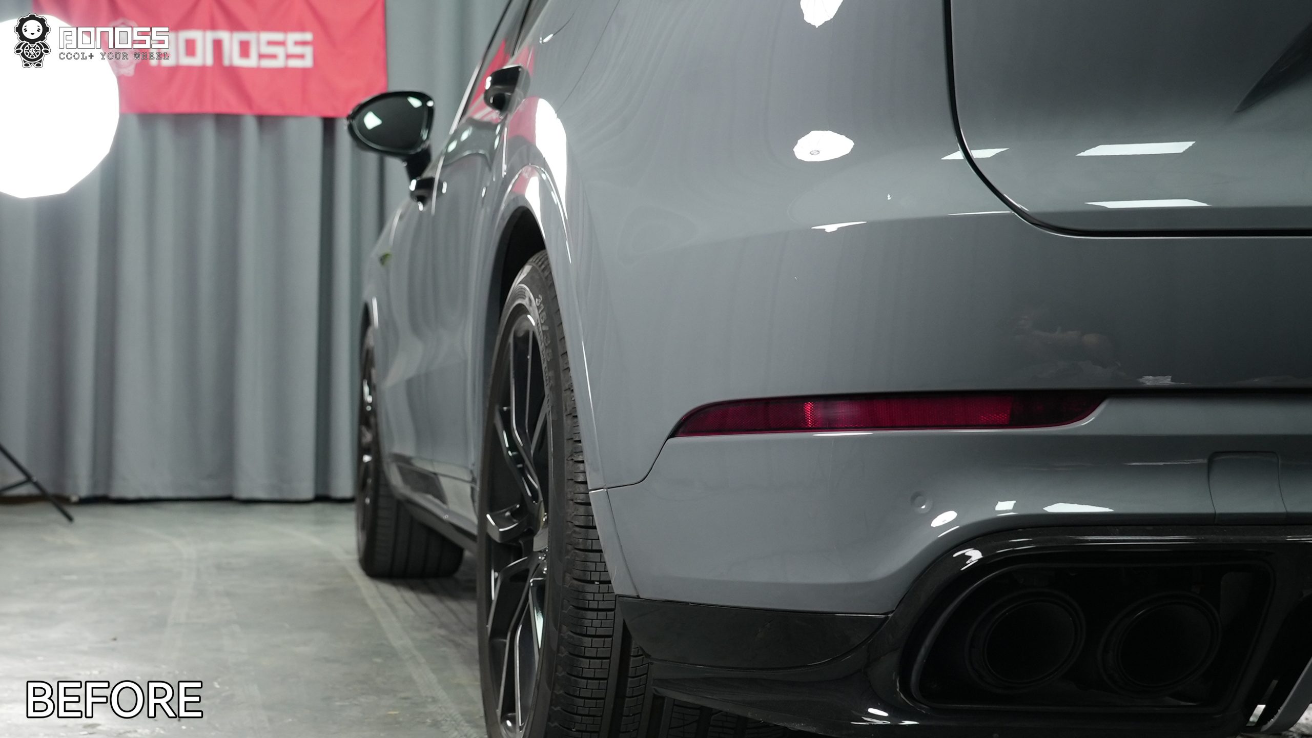 porsche-cayenne-rear-left-wheel-before-spacer 2023 Porsche Cayenne rear left wheel before 10mm hub-centric spacers