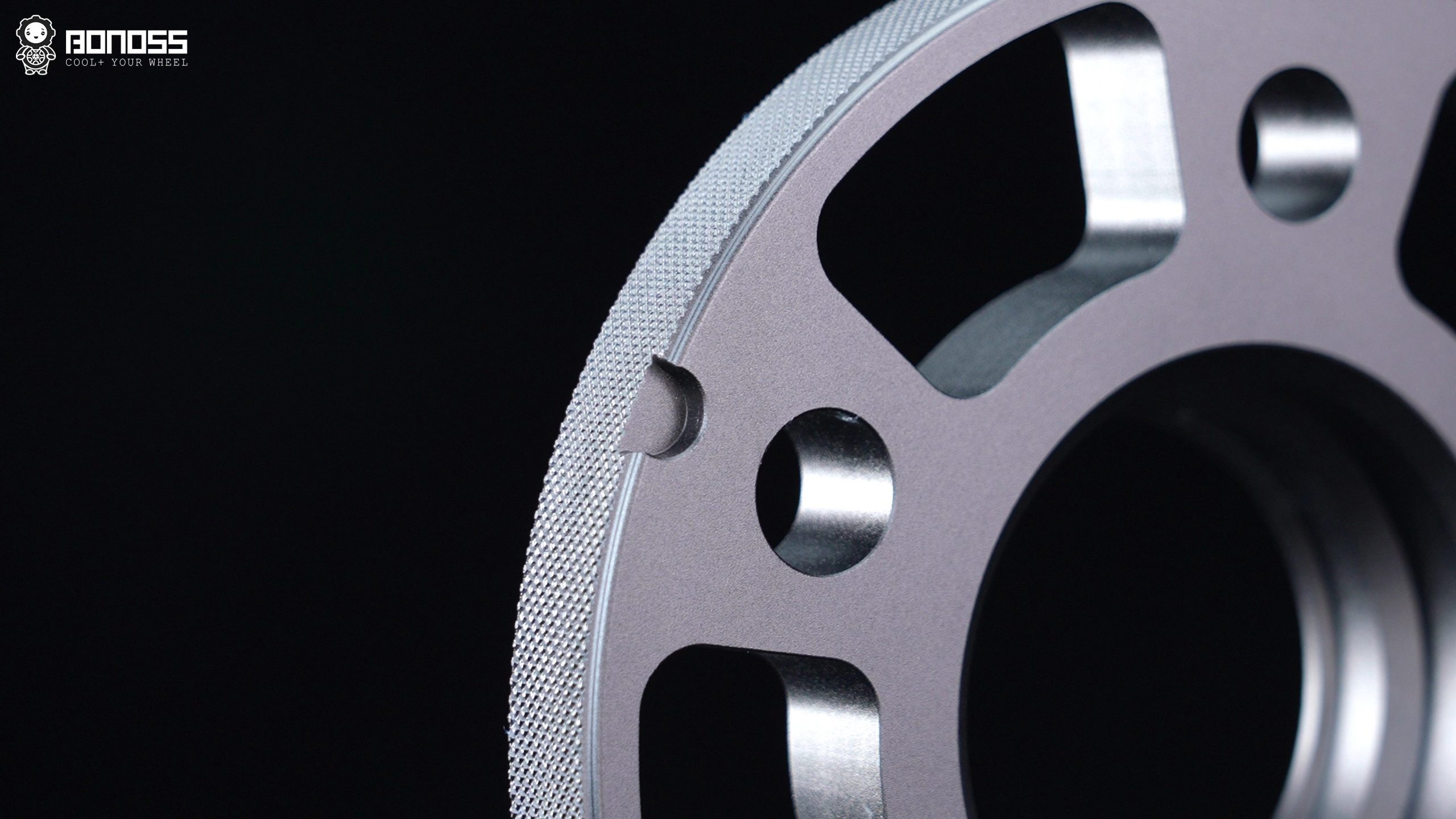 2023-porsche-taycan-bonoss-lightweight-plus-spacer-closeup BONOSS lightweight plus 15mm spacer for the 2023 Porsche Taycan in detail.