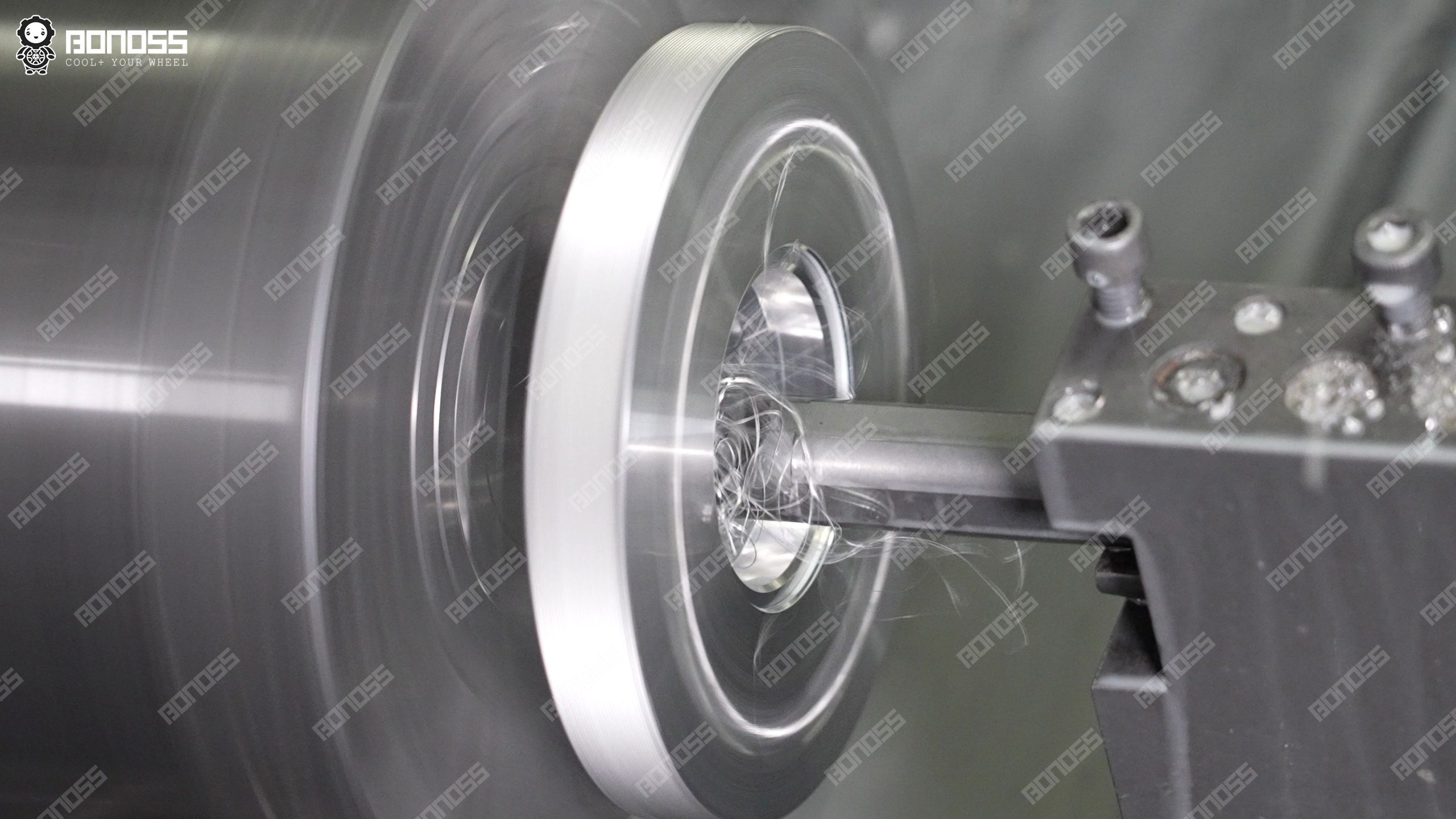 2023-porsche-taycan-bonoss-spacer-cnc-machining-factory CNC machining a 7075-T6 spacer for the 2023 Porsche Taycan.