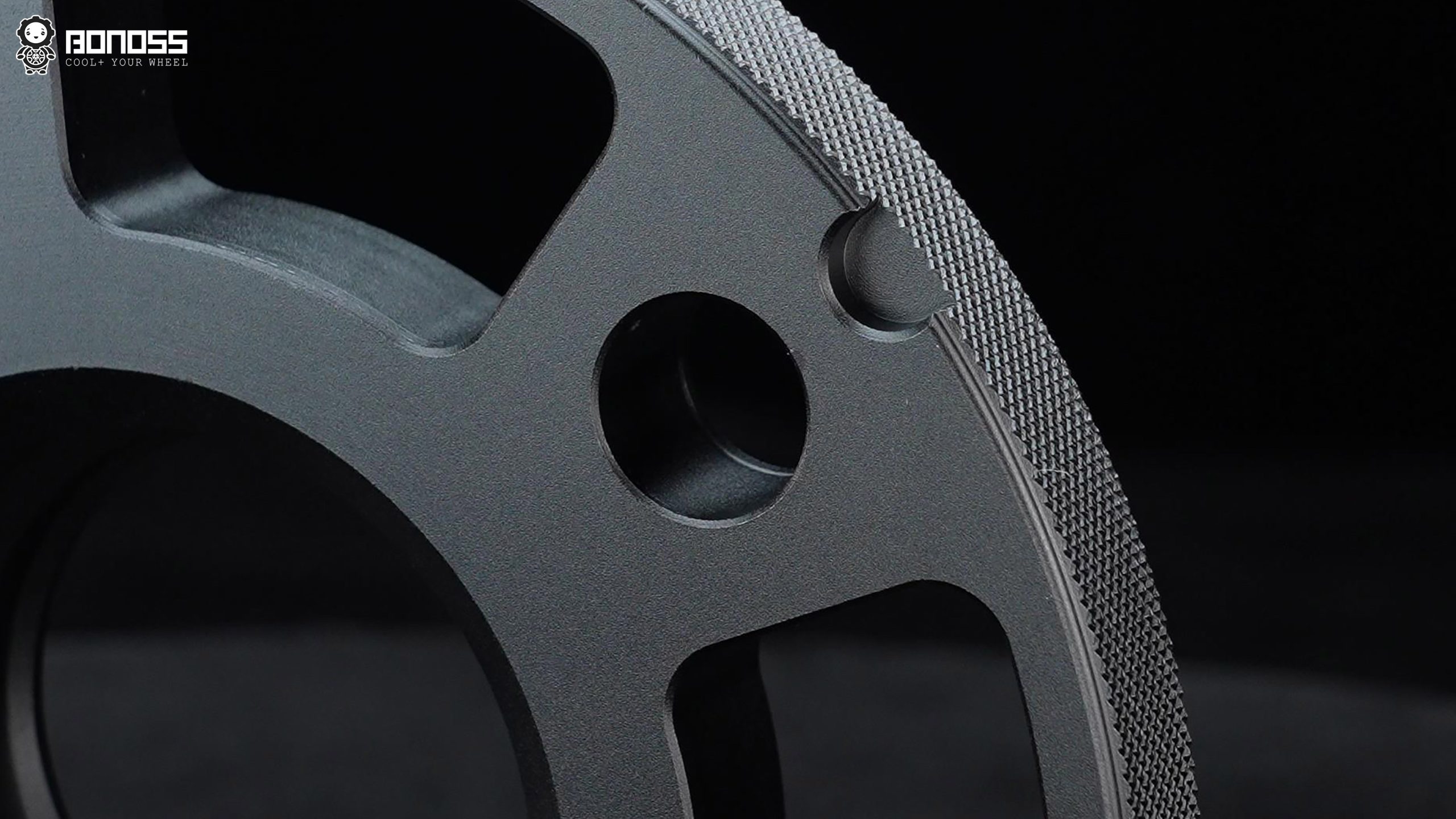 bonoss-bl-series-wheel-spacers-hollowed-lightweight-design-closeup Hollowed-out lightweight design of BONOSS BL series slip-on wheel spacers
