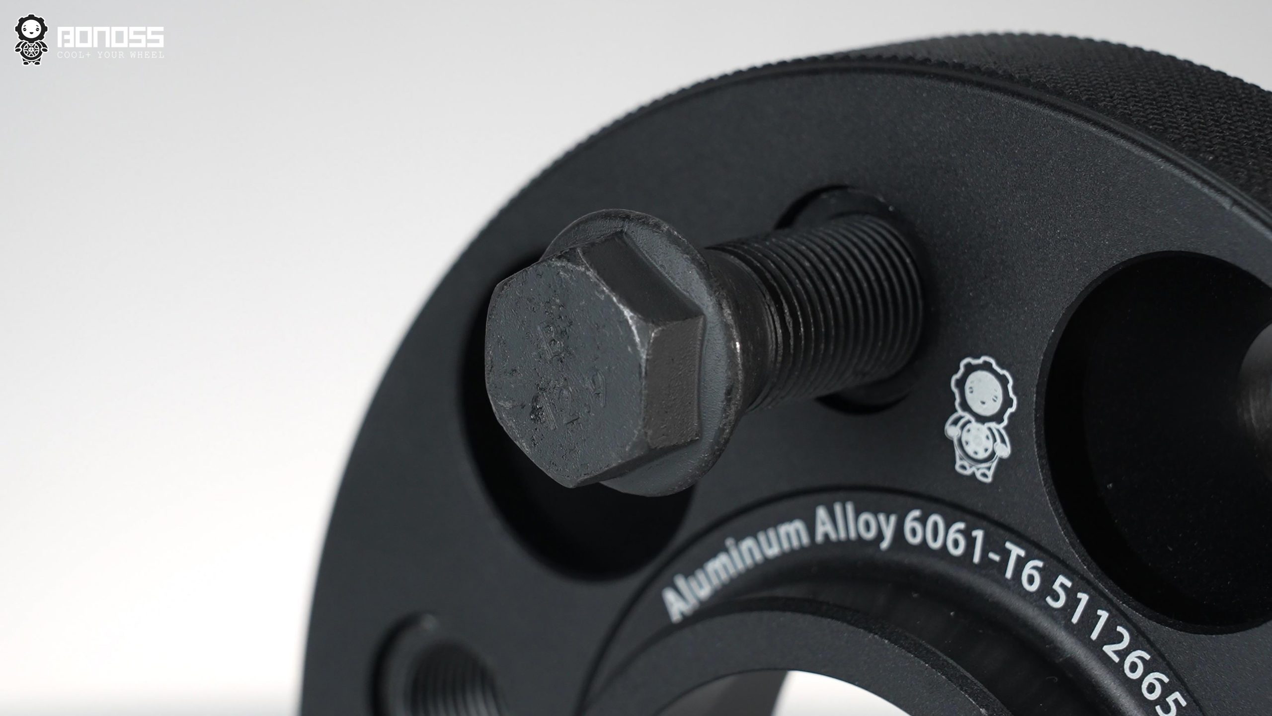 bonoss-bla-series-wheel-spacers-included-bolts-closeup BONOSS BLA series bolt-on wheel spacers with included ISO Grade 12.9 hub bolts