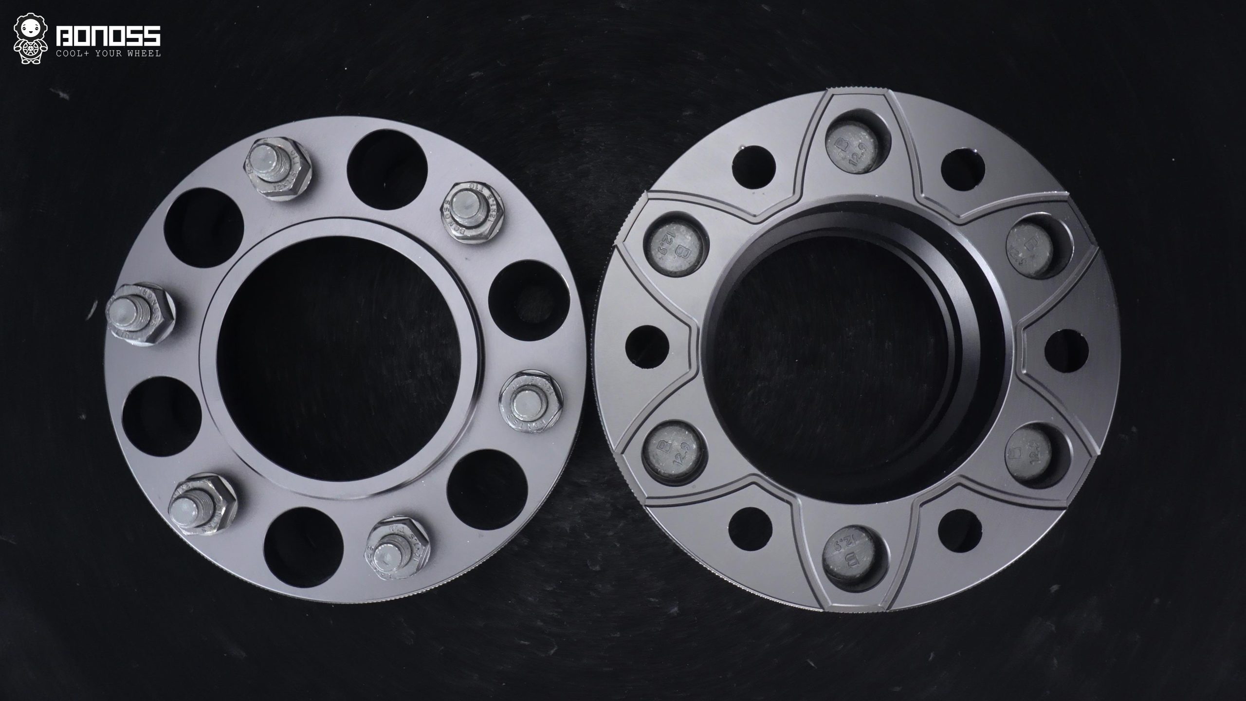 bonoss-forged-active-cooling-lexus-gx-spacers-pair Paired BONOSS active cooling spacers designed for Lexus GX heat management during sustained highway and trail use.
